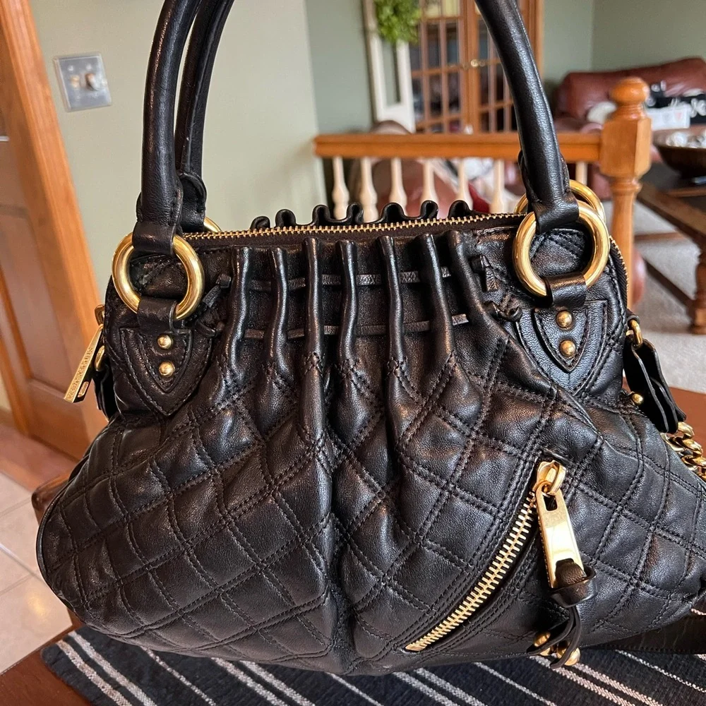 Marc Jacobs Black Quilted Satchel - Picture 2 of 10